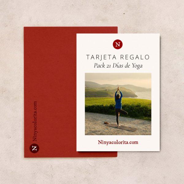 Tarjeta regalo Pack Yoga 21 Días